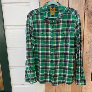 Stapleford mens plaid cotton shirt size medium